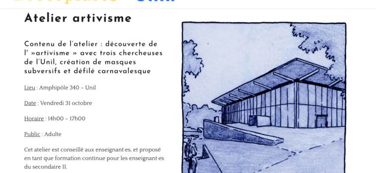 L’ART VIVANT CARNAVALESQUE ! ATELIER ARTIVISME