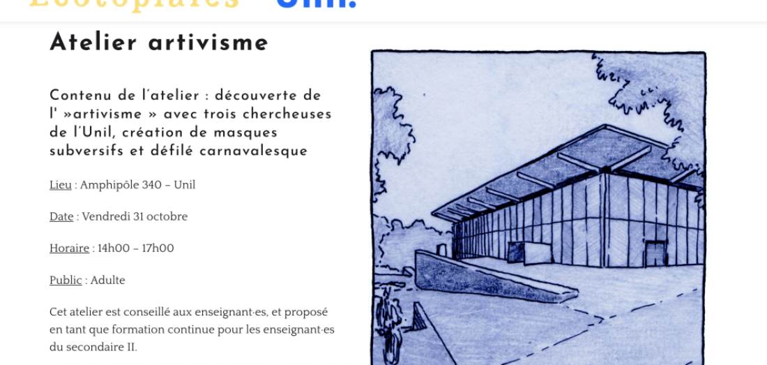 L’ART VIVANT CARNAVALESQUE ! ATELIER ARTIVISME