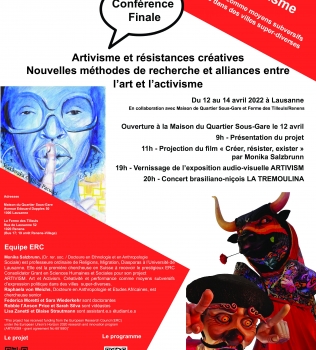 ERC-ARTIVISM Final Conference, 12.04-14.04 in Lausanne